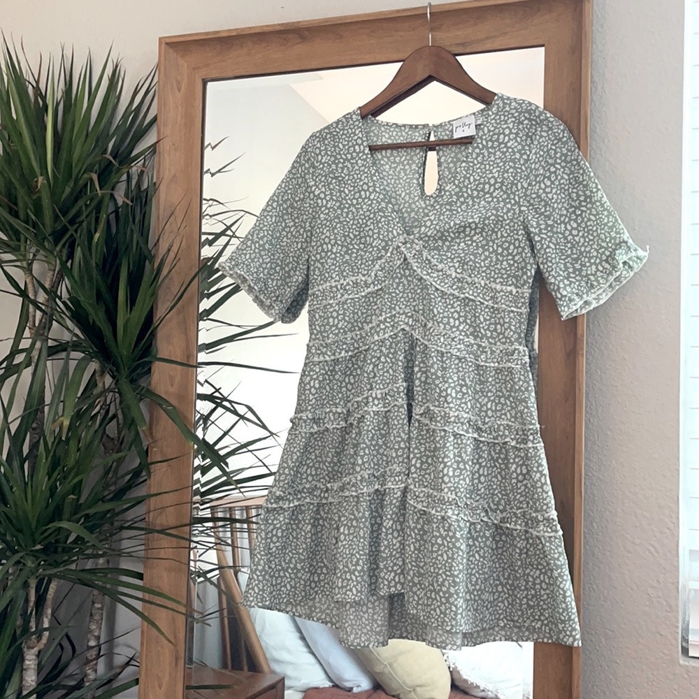 Princess Polly Candice Leopard Ruffle Dress